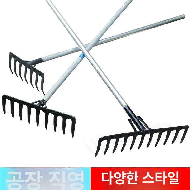 갈퀴 쇠스랑 농사도구 갈쿠리농기구 텃밭 쟁기 해로우 손잡이 농업 밭갈이 잔디 갈쿠리 1.2m 7치 갈퀴 - 상세 이미지 5
