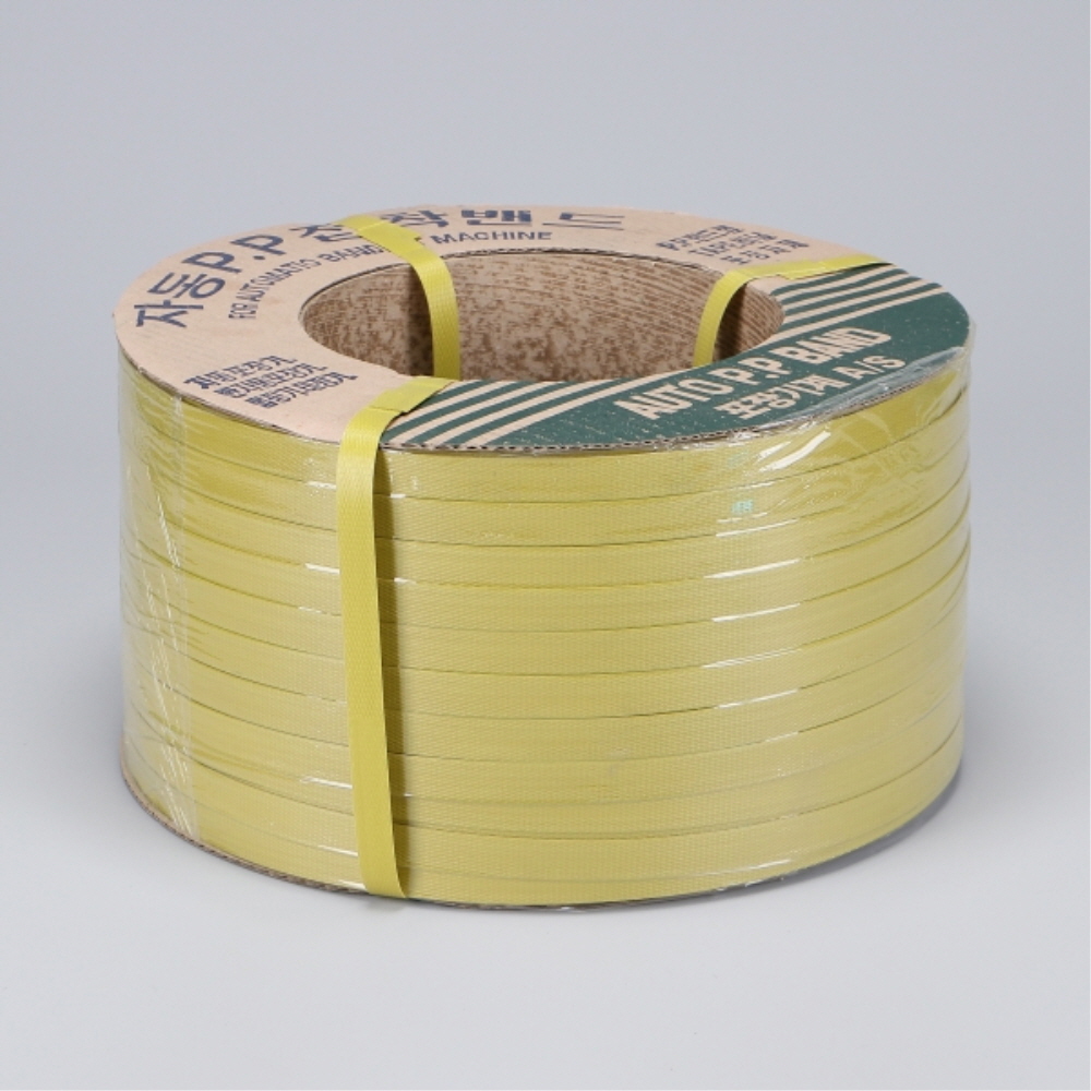 국산 자동 PP밴드 18mm 8Kg 박스 포장 밴딩끈 황색 창성밴드 - 상세 이미지 2