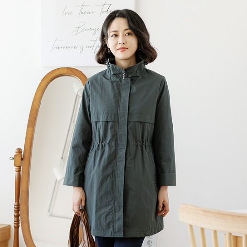 엄마옷 조이마담 J3368 프릴카라 스트링 코트 중년여성의류 - 메인 이미지