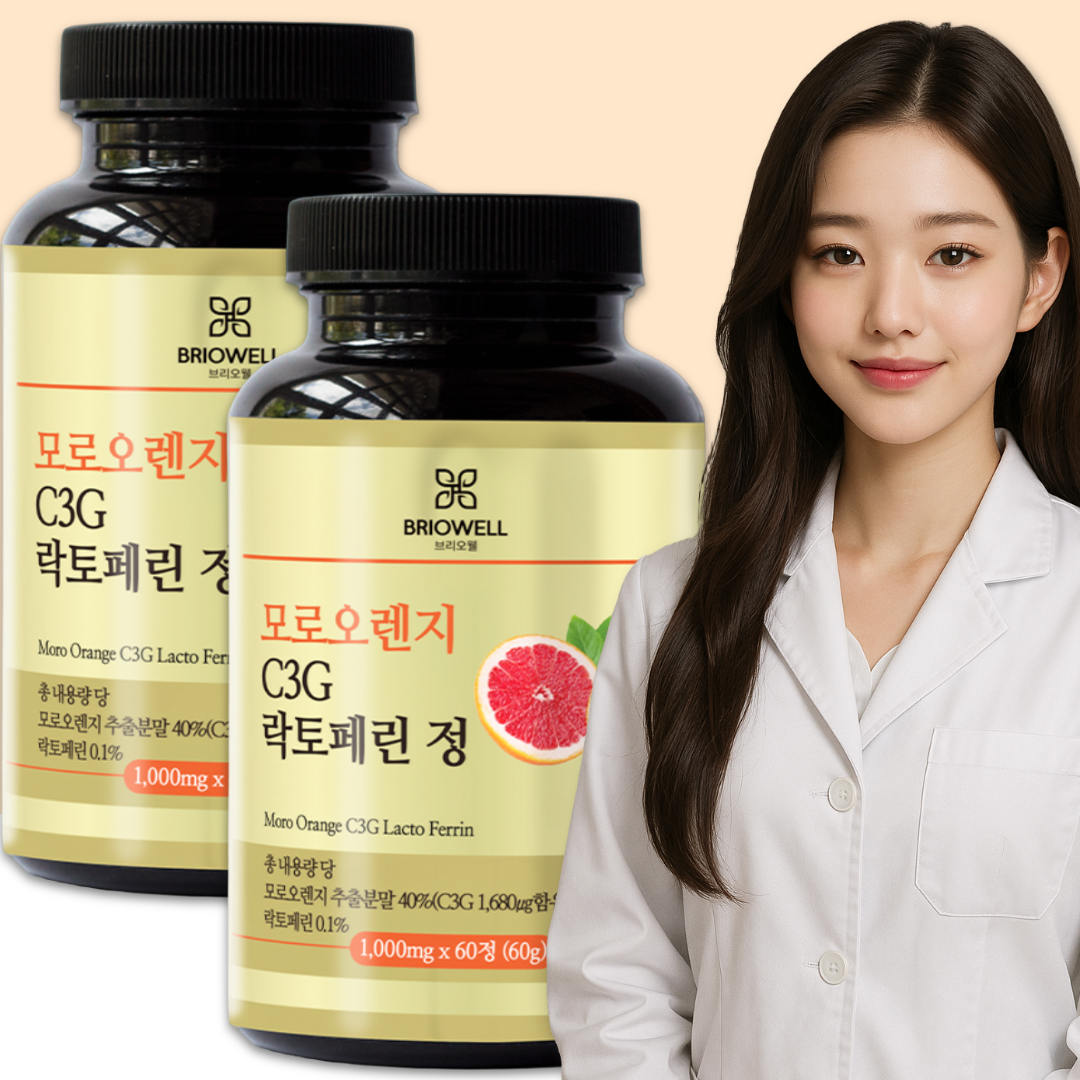 모르실 효능 모로실 모로오렌지 C3G 락토페린 프리미엄 HACCP 인증 60정, 2개