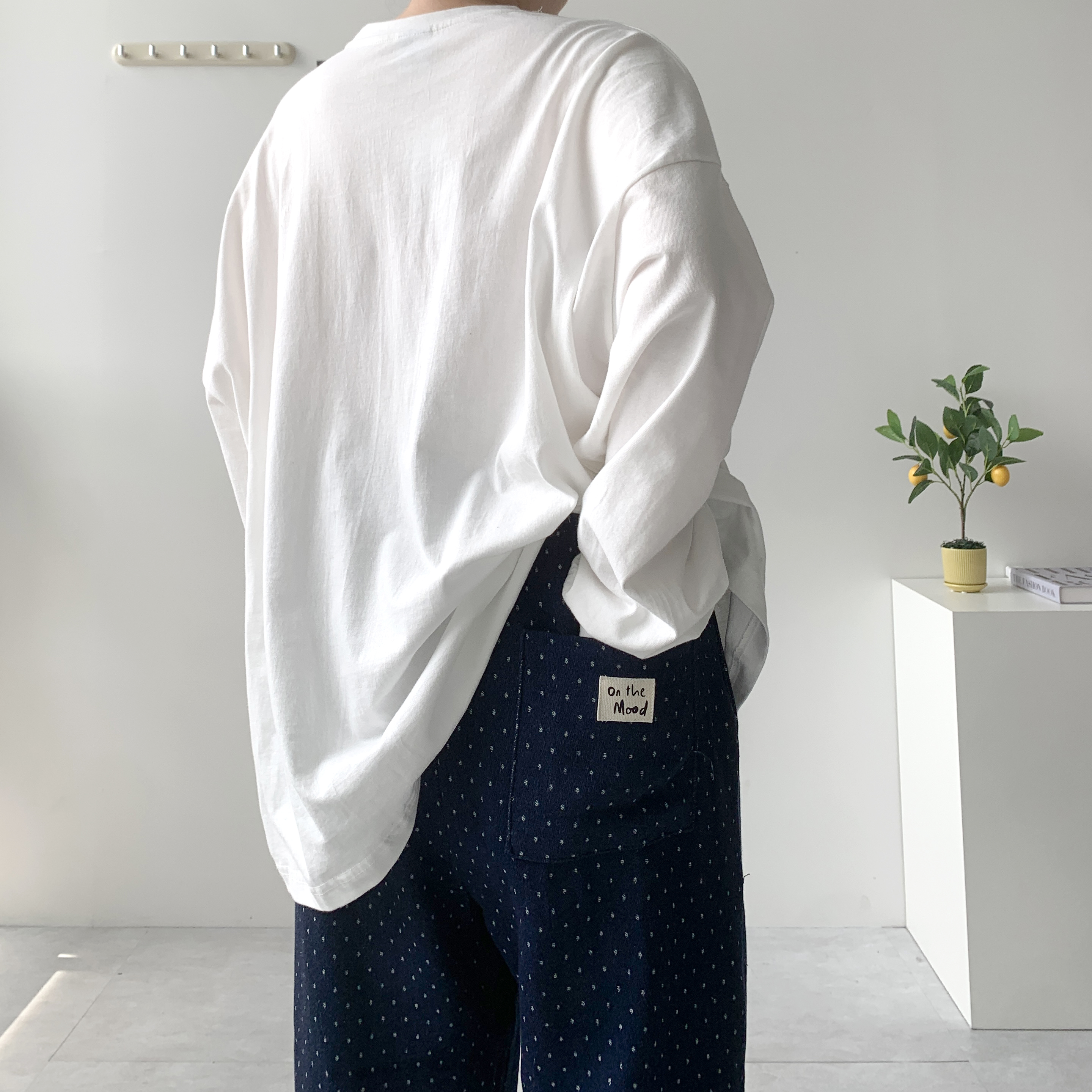 밴딩청바지 도트바지 땡땡이 와이드팬츠 이미지 7