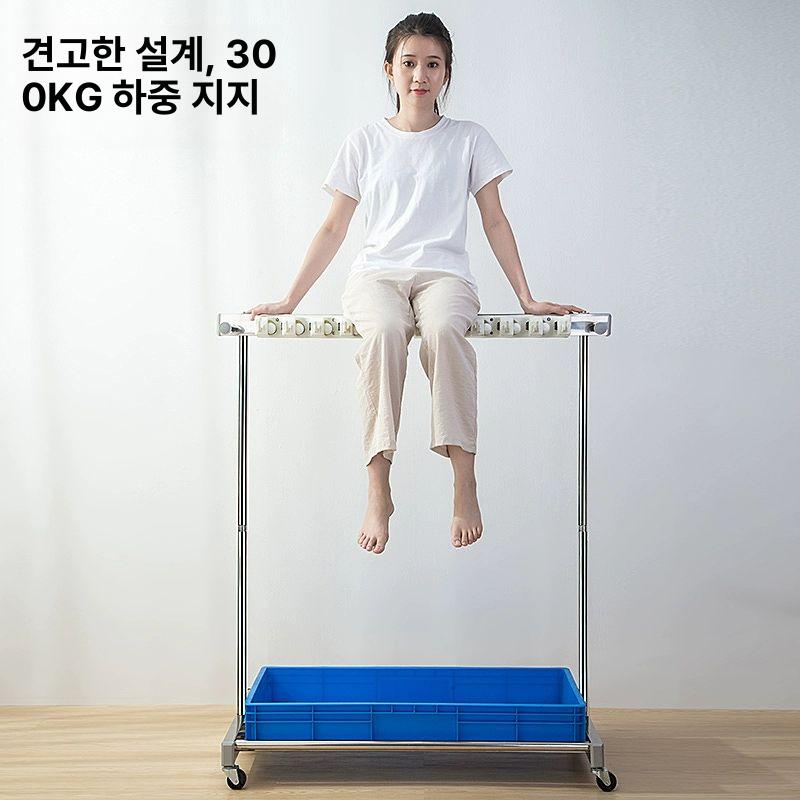 이동식 청소도구 보관함 스테인레스 마대 정리함 사무실 청소용구함 학교 거치대 라이트그린 - 상세 이미지 3