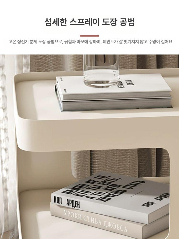 큐브 스퀘어 협탁 모던 쇼파 사이드테이블 침대 거실 블랙 높이 테두리 35x35X50CM - 상세 이미지 2
