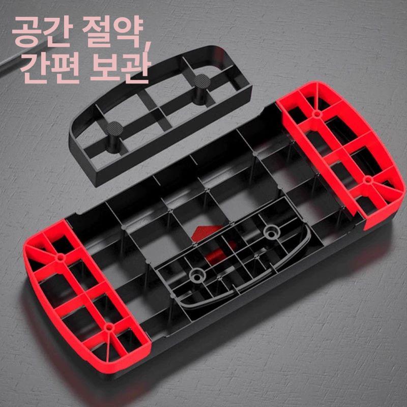 머신 발받침 운동 발판 스탠딩 스트레칭 종아리 타원형 성인용 모델 블랙 레드 더블 짐 - 상세 이미지 3