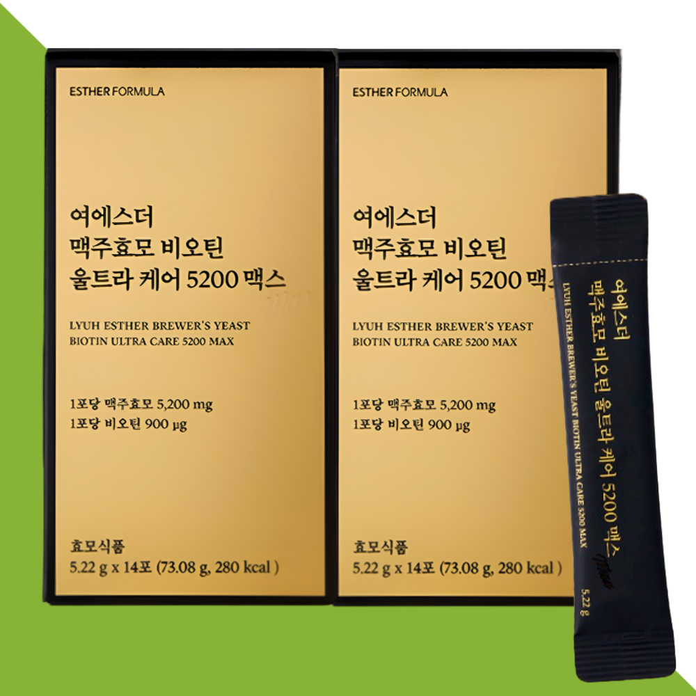 에스더포뮬러 맥주효모 비오틴 Ultra케어 5200맥스 14포X2박스 - 상세 이미지 4