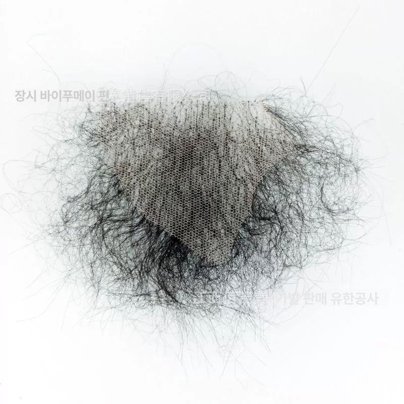 패드 음모 무모증 여성 인조털 수영장 가발 내추럴 블랙 - 상세 이미지 2