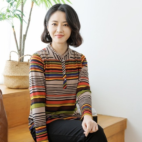 엄마옷 조이마담 T51758 롤리팝 반오픈 티셔츠 중년여성의류 - 상품 이미지