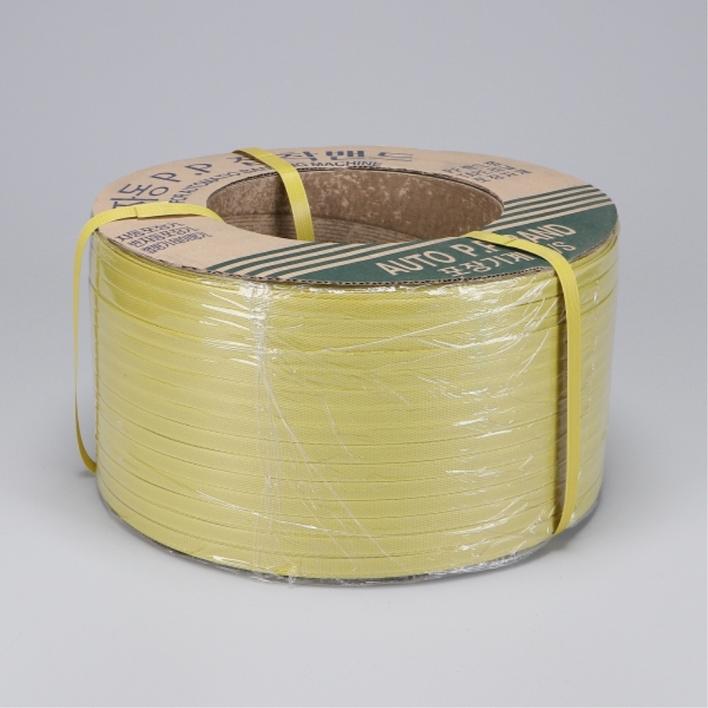 국산 자동 PP밴드 15mm 8Kg 박스 포장 밴딩끈 황색 창성밴드 - 상세 이미지 2