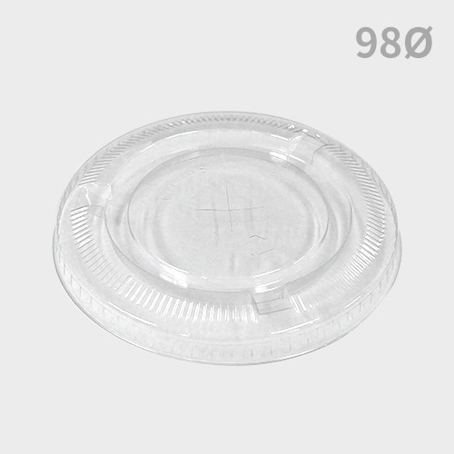 일회용 투명컵뚜껑 고급형 카페 PET용 페트컵뚜껑 민자형, 98파이, 1000개 - 상품 이미지