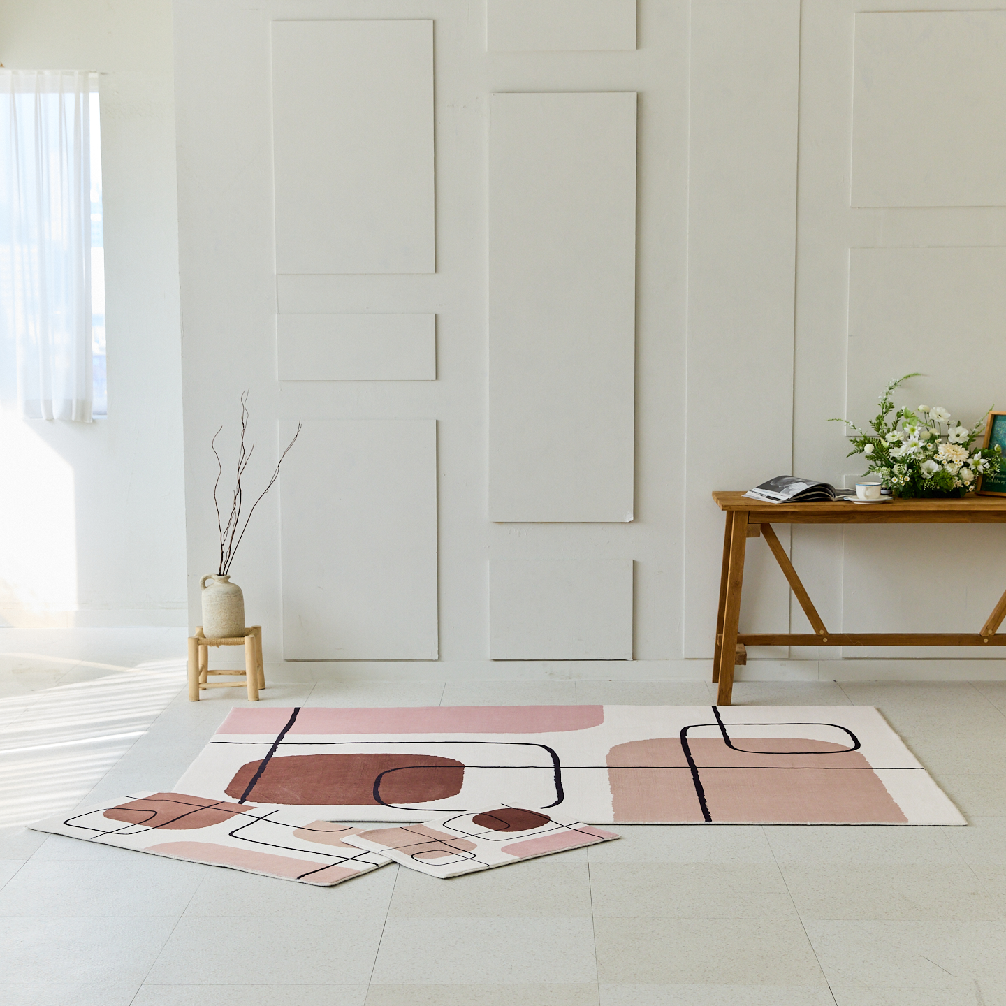 스타일러그 북유럽 모던 클래식 카페트 메트 아르떼, 100x150cm