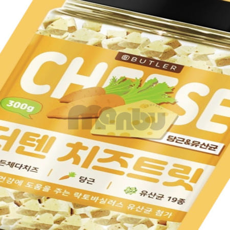 PRN 더텐 치즈트릿 당근&유산균 300g 반려동물간식 간식 스몰바이트