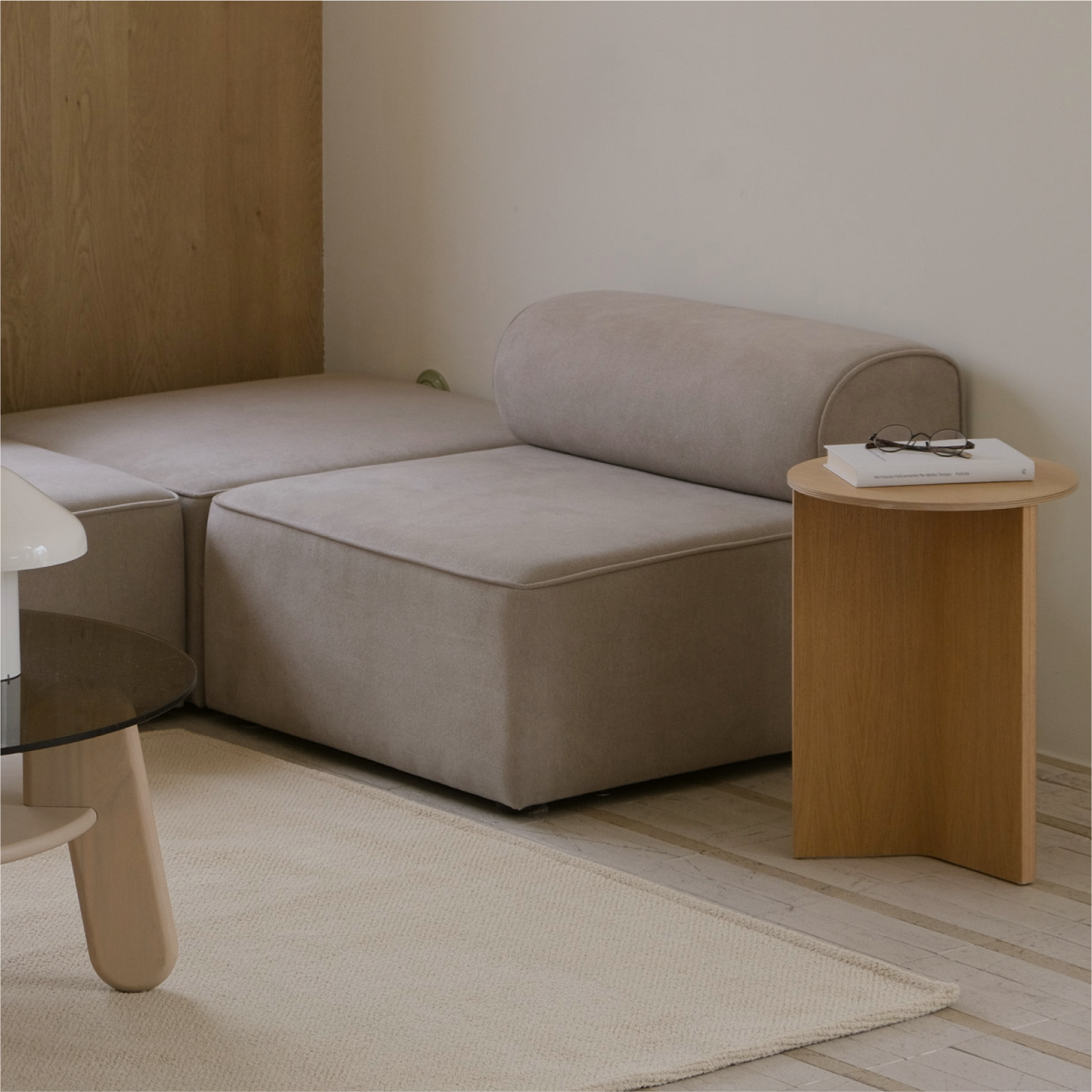 파르르맨션 거실 러그 사계절 단모 워셔블 카페트 먼지없는 러그 베이지, 100x150cm