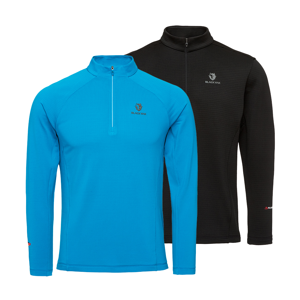 블랙야크 폴라텍 파워그리드 집업티 남성 등산복상의 티셔츠