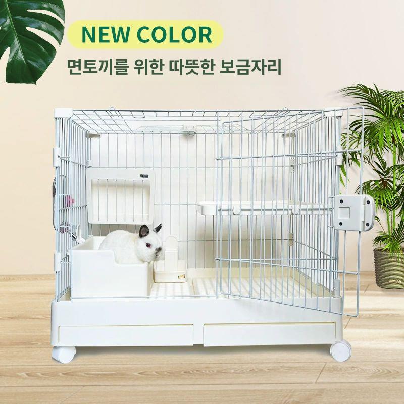 토끼장 우리 사육장 마당 이동식 닭장 토끼집 베이지 애완토끼 기니피그 812 화이트 프리미엄 패키지 - 상세 이미지 3