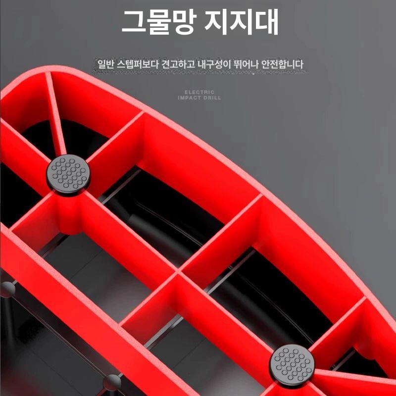 머신 발받침 운동 발판 스탠딩 스트레칭 종아리 타원형 성인용 모델 블랙 레드 더블 짐 - 상세 이미지 5