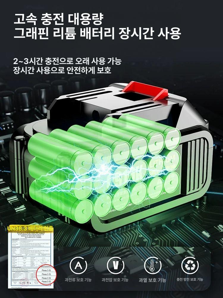 농업용 분무기 분사기 압축 살포기 세차용 세차기 거품 농약 고압세차 고압분무기 최고급 10절 1전지 1충전+15m - 상세 이미지 2