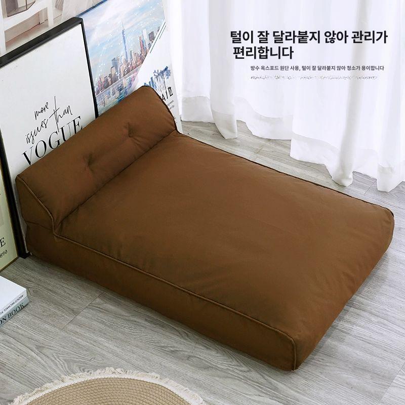 대형 애견 쇼파 강아지방석 애완견 베드 침대쿠션 반려동물 침실 강아지소파 강아지침대 심플 그레이 M 76x50cm - 상세 이미지 4