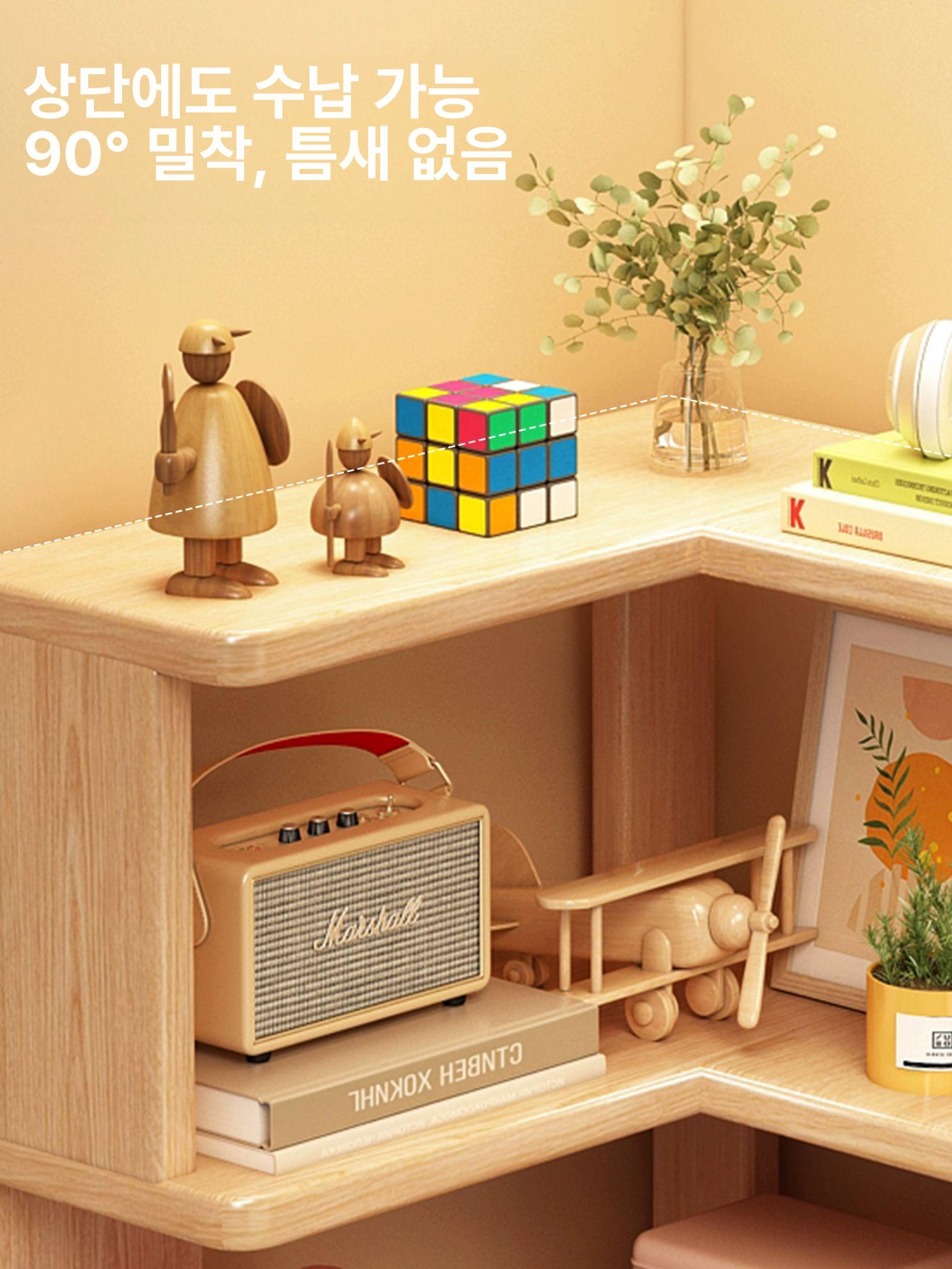 코너책장 거실 인테리어 선반 디자인책장 조립식 뉴질랜드 파티션 수납 전면 내추럴 4단 뉴질랜드 40cm - 상세 이미지 4