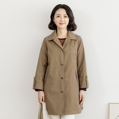 엄마옷 조이마담 J3369 버튼 벨트 코트 중년여성의류 - 메인 이미지