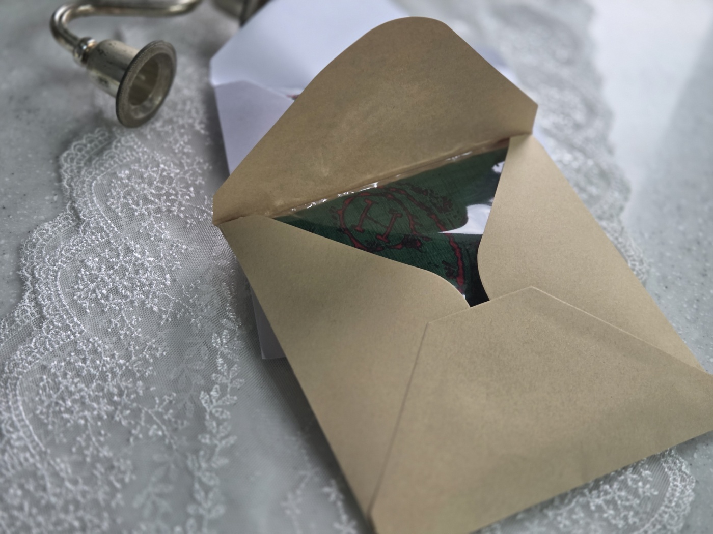 20매 16x16cm 무지 화이트 크라프트 정사각형 봉투 - 상세 이미지 2