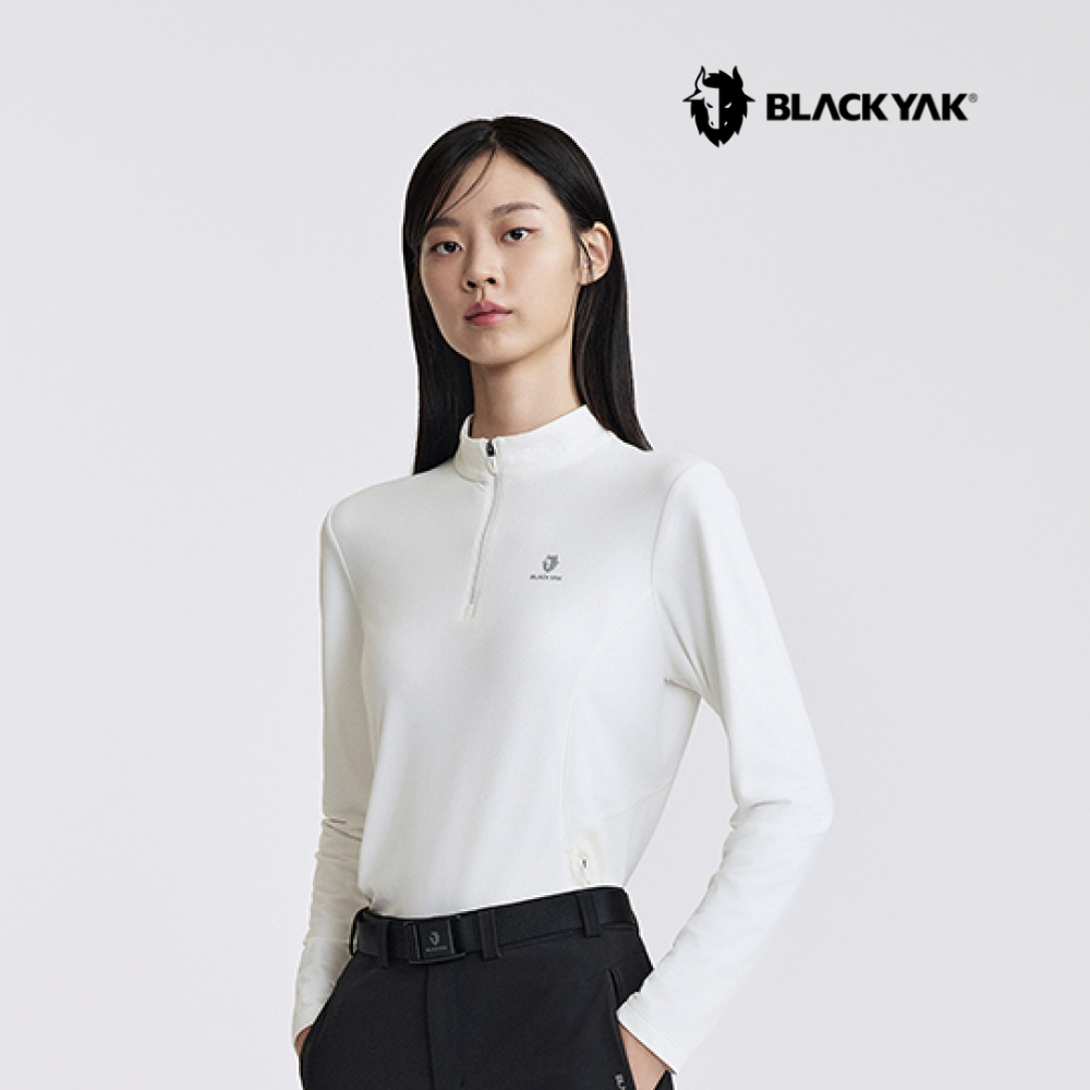 블랙야크 여성 마헨 기모 집업티 긴팔 티셔츠 - 메인 이미지