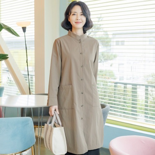 엄마옷 조이마담 J3251 벨트 롱 코트 중년여성의류 - 메인 이미지