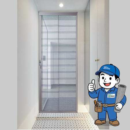 대구 경북 현관 롤방충망 고급형 맞춤 제작 고객님 눈높이로 현장 출장과 동시 바로 설치