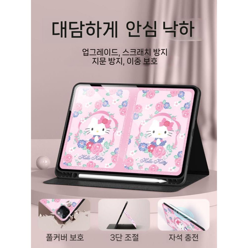 샤오신 패드 프로 GT 케이스 케릭터 디자인 접이식 실리콘 양면 프린팅 커버 - 상세 이미지 4
