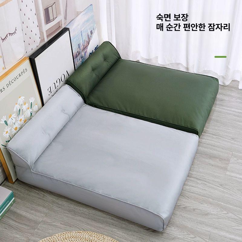 대형 애견 쇼파 강아지방석 애완견 베드 침대쿠션 반려동물 침실 강아지소파 강아지침대 심플 그레이 M 76x50cm - 상세 이미지 5