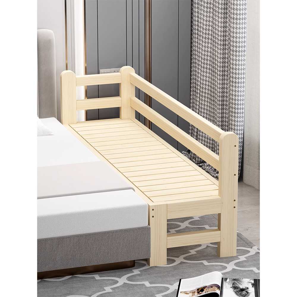 침대 연장 프레임 확장형 접합 원목 큰침대 옆 베드 150x20x40 - 상세 이미지 4