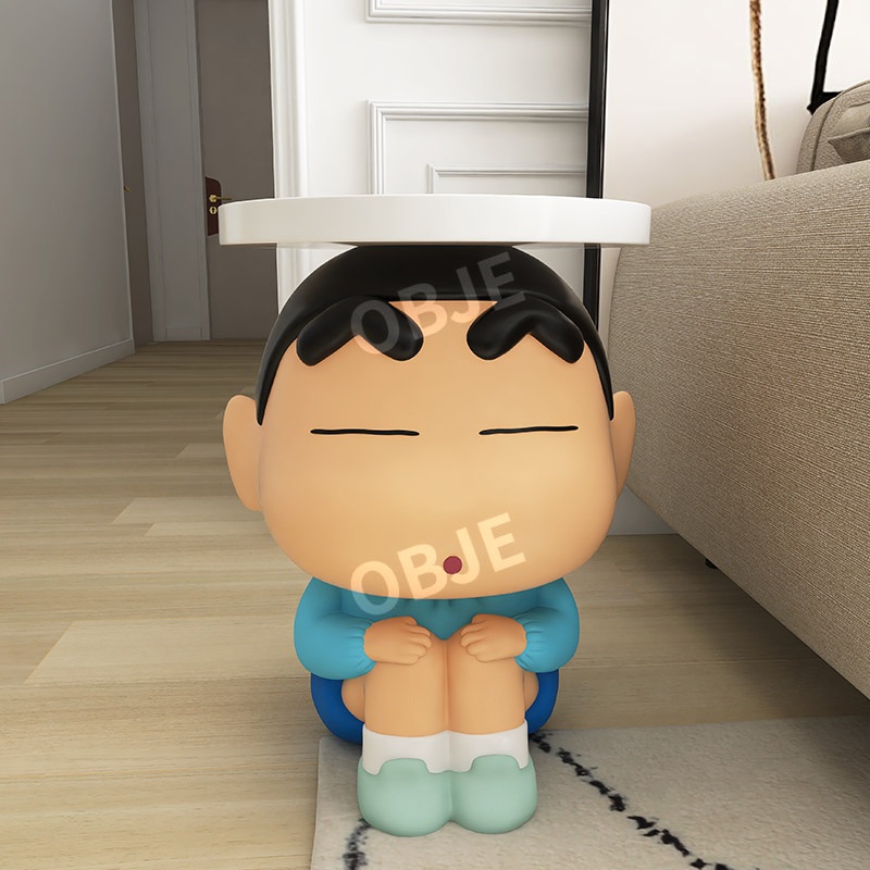 오브제 크레용 신짱 미니 사이드 테이블 거실 소파 코너 커피테이블 장식 - 상세 이미지 4