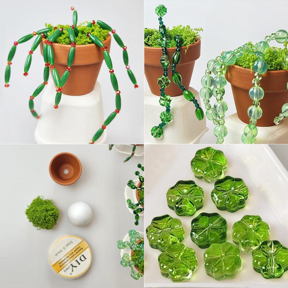땡큐베리메르시 비즈식물만들기 미니화분 플랜트 DIY 키트 비즈공예재료 세트 - 상세 이미지 2