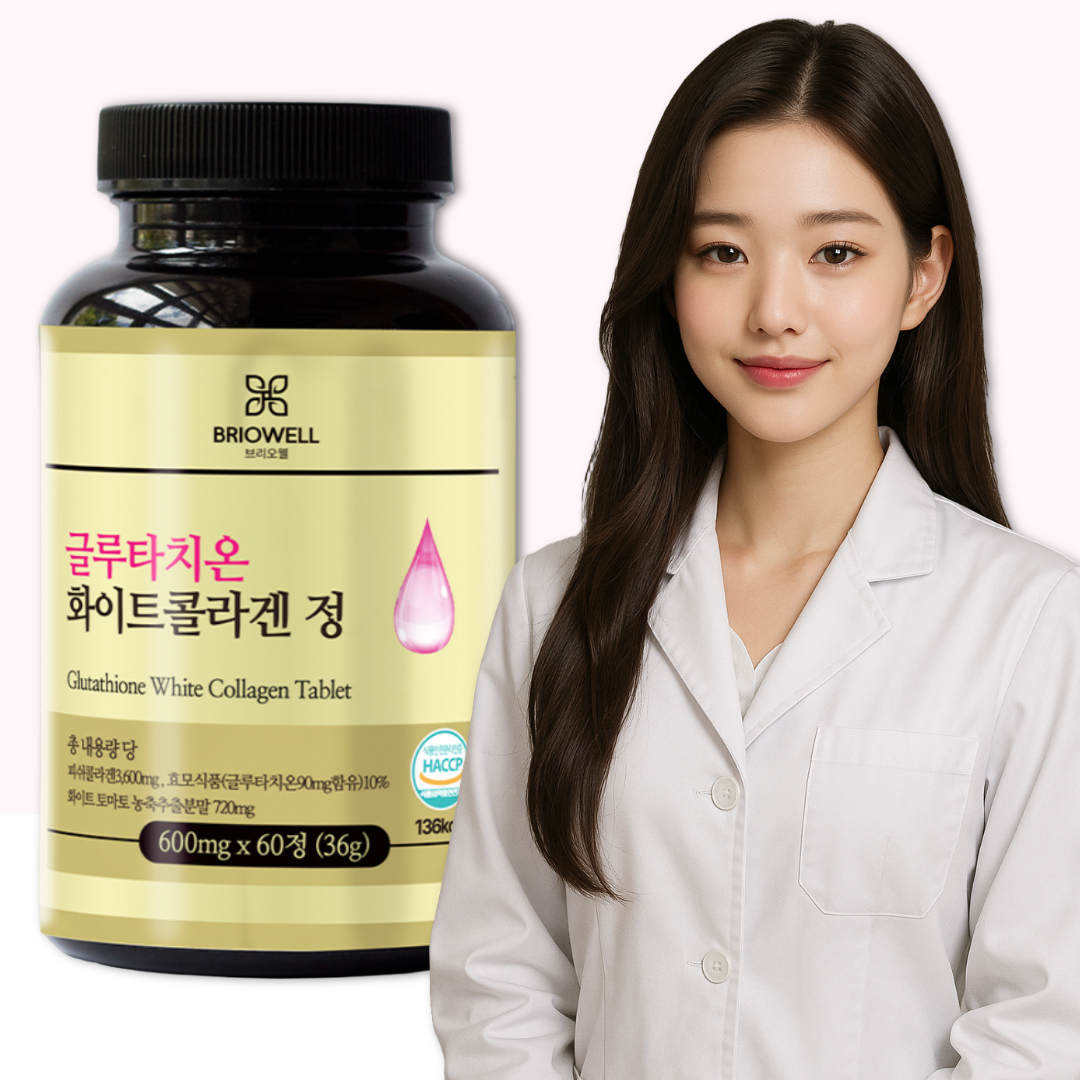 클루타치온 글루타티온 피토엔 피토플루엔 화이트 콜라겐 브리오웰 60정, 1개 - 메인 이미지