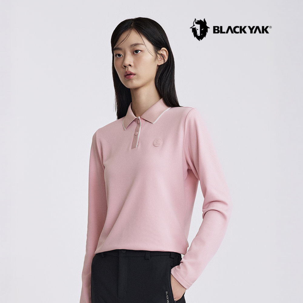 블랙야크 여성 데일리 기모 폴로티 긴팔 티셔츠 - 메인 이미지