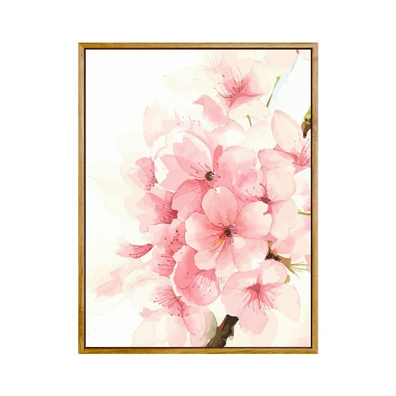 동양화 꽃그림 액자 꽃나무 엔틱 벽걸이 예쁜 인테리어 SJ3812 40x50cm 두꺼운 원목 내부 프레임 고광택 페인트+전문가용 유화 - 상품 이미지
