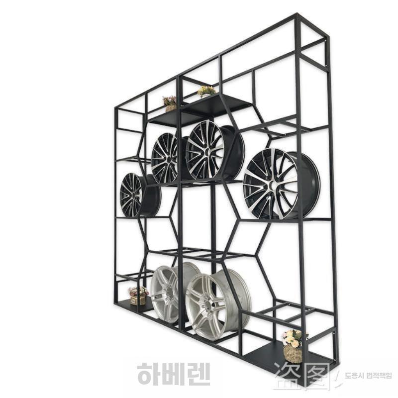타이어휠 전시대 다이 적재 판매대 매장용 진열장 선반 - 상품 이미지
