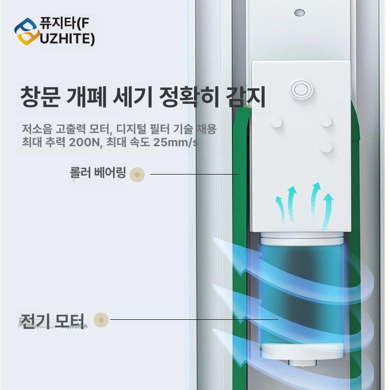 개폐기 창문 자동 미닫이 감지 화재 현관문 스위치리모컨 열고닫기 잠금장치 위치패널 여닫이 창 너비 1.2m 24v 스위치+리모컨 - 상세 이미지 4