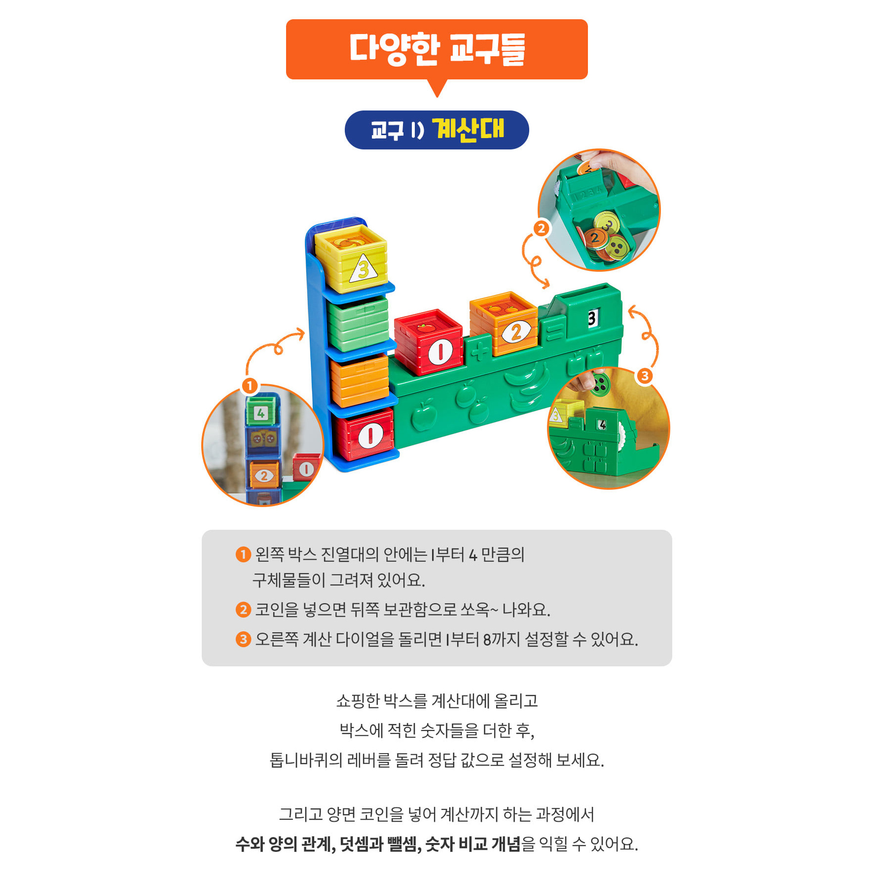넘버블록스 넘버블럭스 미니 마켓 플레이 세트 수학놀이교구 IN96936 이미지 6