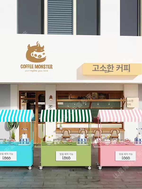 플리마켓 매대 부스 야시장 가판대 축제 진열대 행사 핑크 포함 팔걸이 120 60 190 - 상세 이미지 2
