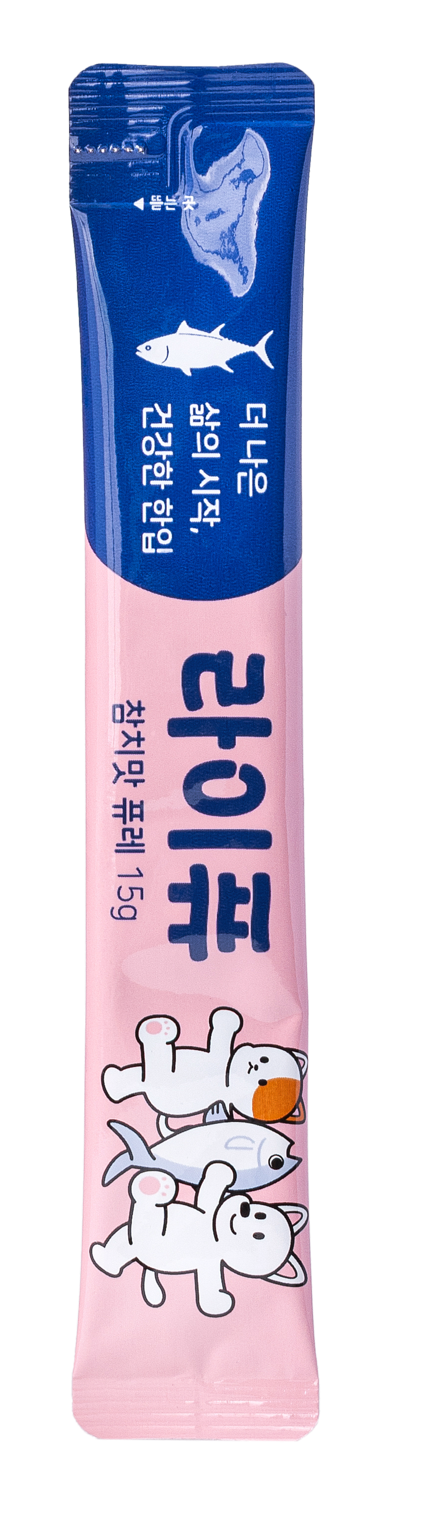 [1+1] 라이퓨 고양이 강아지 유산균 간식 츄르 10포씩 2박스 장건강, 20포, 1개 - 상세 이미지 2