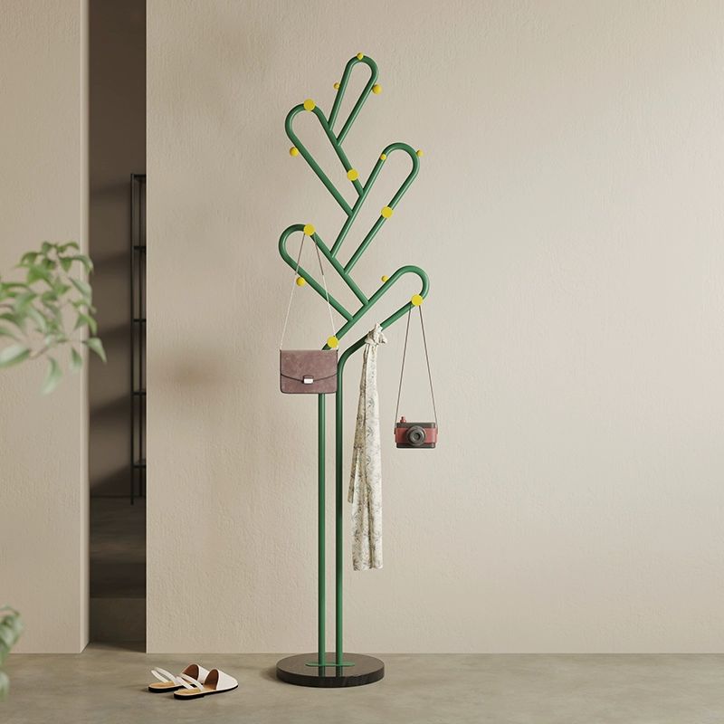 스탠딩행거 카페 가방걸이행거 거실옷걸이 현관행거 올리브그린 L 30cm H 178cm - 상세 이미지 2
