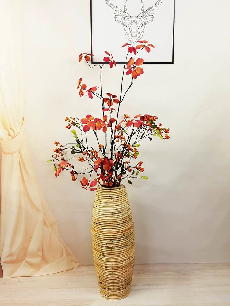 라탄화병 부케 말리기 조화 대형 세트 꽃 인테리어 높이 60cm - 상세 이미지 5