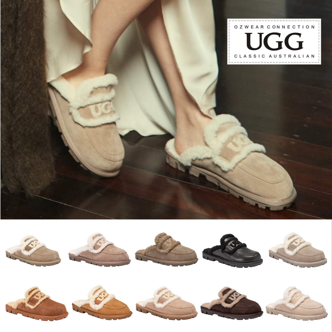 호주어그 오즈웨어 바이올렛 시어링 플랫폼 통굽 밴딩 키높이 여성 키즈 양털 슬리퍼 로퍼