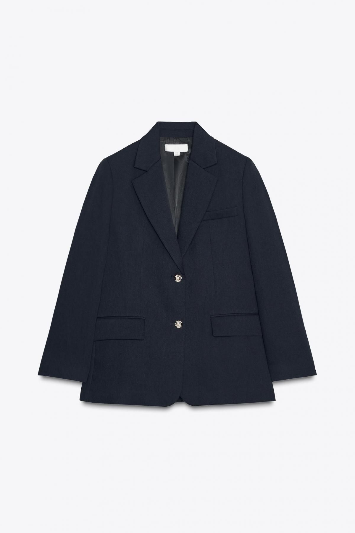 자라 테일러드 스트레이트핏 버튼 블레이저 8372/374 NAVY BLUE - 메인 이미지