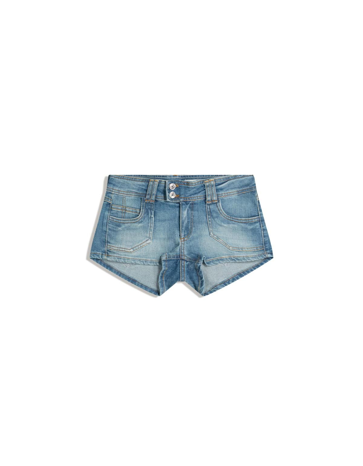 버쉬카 트렌디 연청 데님 미니 쇼츠 8316/166 LIGHT BLUE - 상세 이미지 2