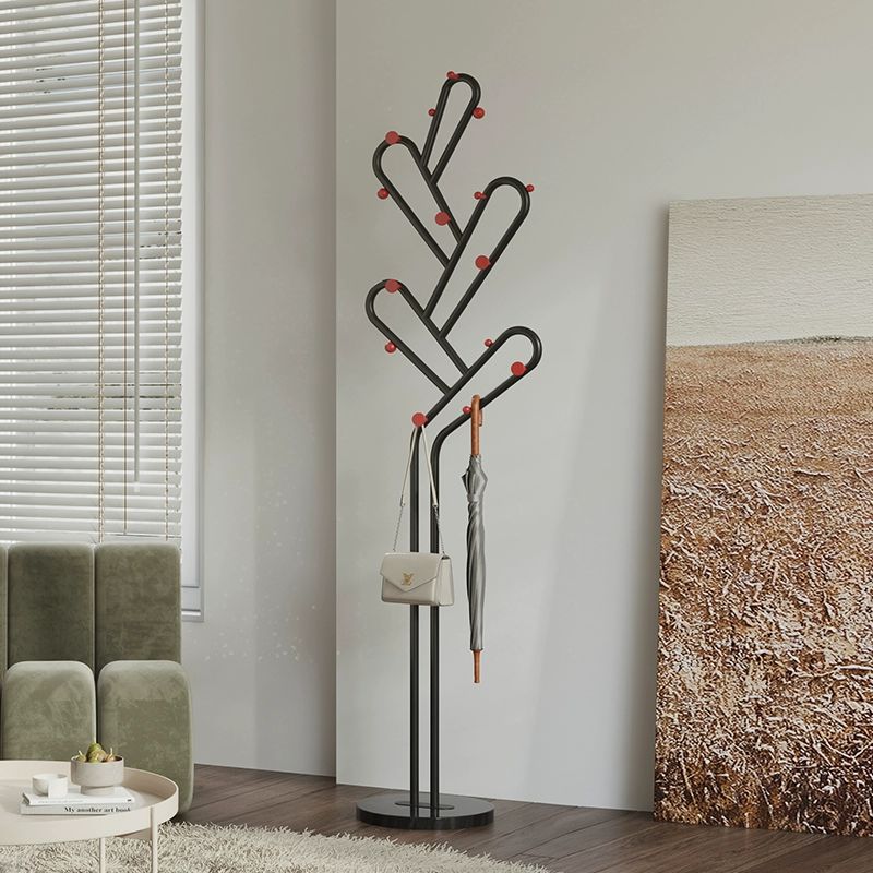 스탠딩행거 카페 가방걸이행거 거실옷걸이 현관행거 올리브그린 L 30cm H 178cm - 상세 이미지 4