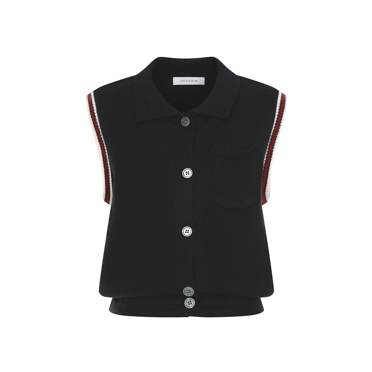 예시카 소프트 베이직 카라 니트 베스트 YJ8KV124