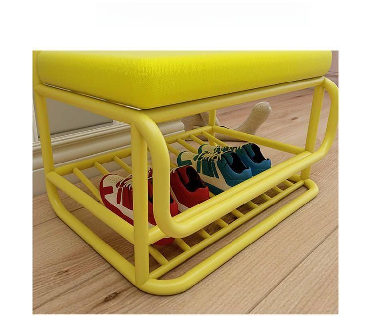 슈벤치 가정용 신발장의자 키즈카페 현관 입구 낮은 벤치 블루 싱글 스툴