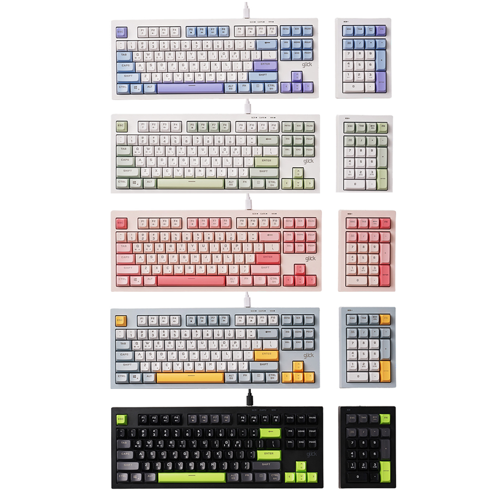 지클릭커 오피스프로 사일런스M 멀티포지션 OPK50 87+NK21 풀배열 방수 키보드 무선 넘버키패드 Sky City CR1 - 상세 이미지 2