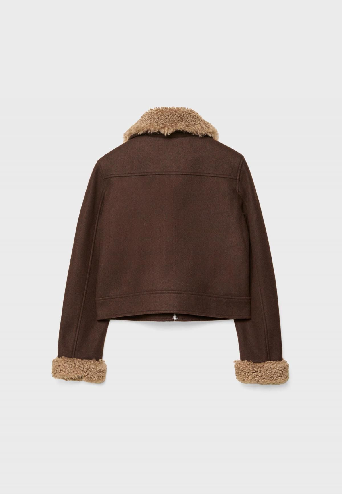 스트라디바리우스 테크니컬 페이크 퍼 무스탕 자켓 5707/753 BROWN - 상세 이미지 2